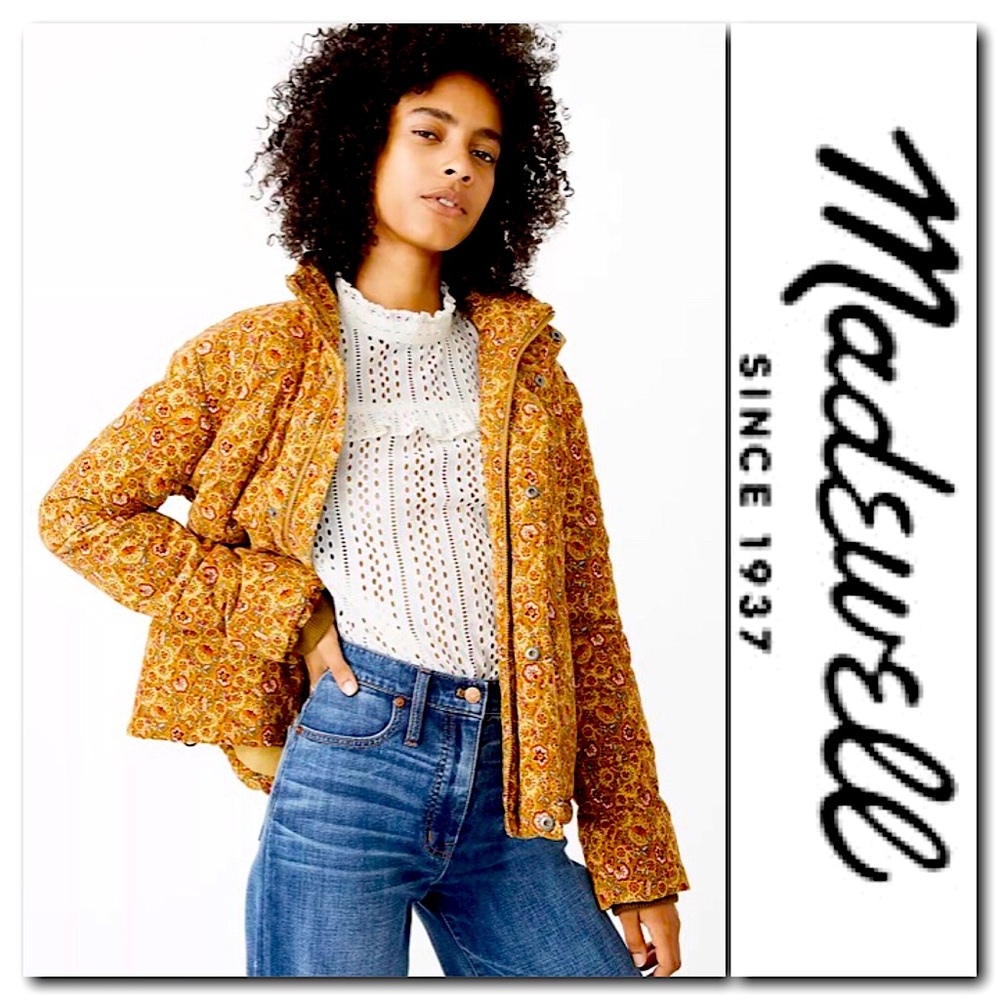 Madewell Corduroy Puffer: Mumbai Floral
